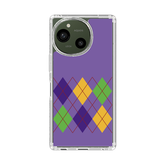 Slim Protection Case［ Nordic Argyle - Purple ］