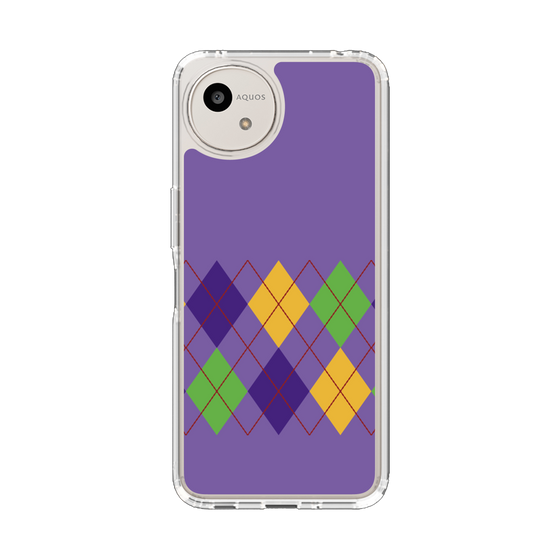 Slim Protection Case［ Nordic Argyle - Purple ］