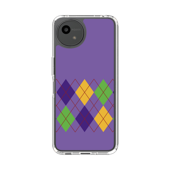 Slim Protection Case［ Nordic Argyle - Purple ］
