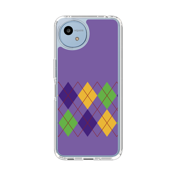 Slim Protection Case［ Nordic Argyle - Purple ］