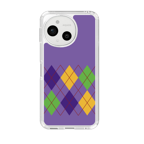 Slim Protection Case［ Nordic Argyle - Purple ］