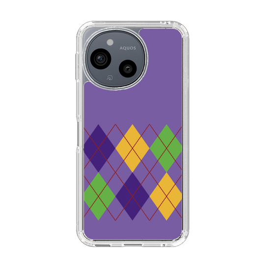 Slim Protection Case［ Nordic Argyle - Purple ］