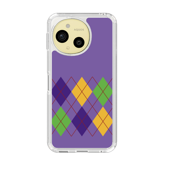 Slim Protection Case［ Nordic Argyle - Purple ］