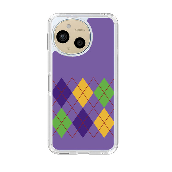 Slim Protection Case［ Nordic Argyle - Purple ］