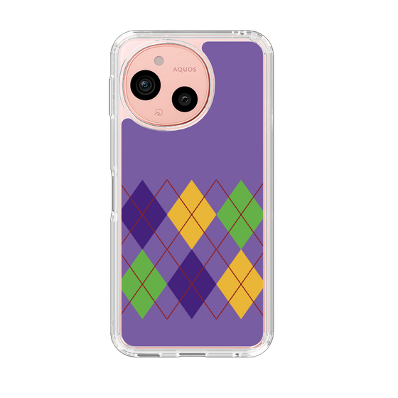 Slim Protection Case［ Nordic Argyle - Purple ］