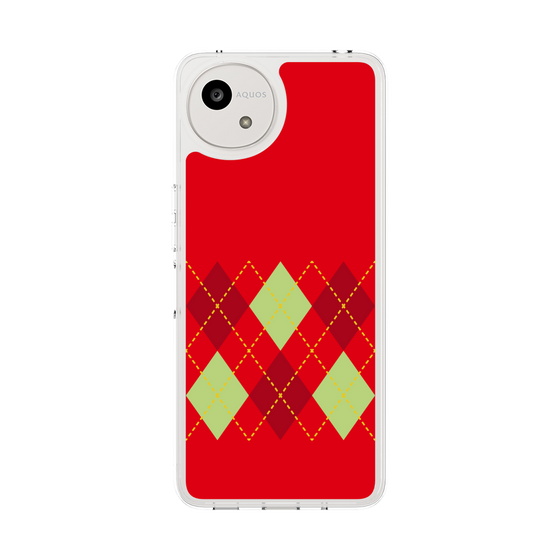 Slim Protection Case［ Nordic Argyle - Red ］