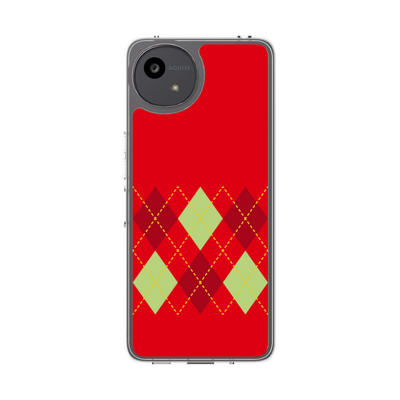 Slim Protection Case［ Nordic Argyle - Red ］