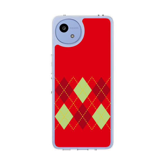 Slim Protection Case［ Nordic Argyle - Red ］