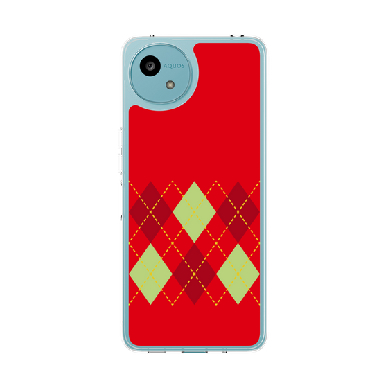 Slim Protection Case［ Nordic Argyle - Red ］