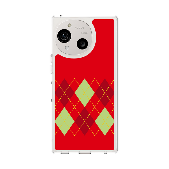 Slim Protection Case［ Nordic Argyle - Red ］