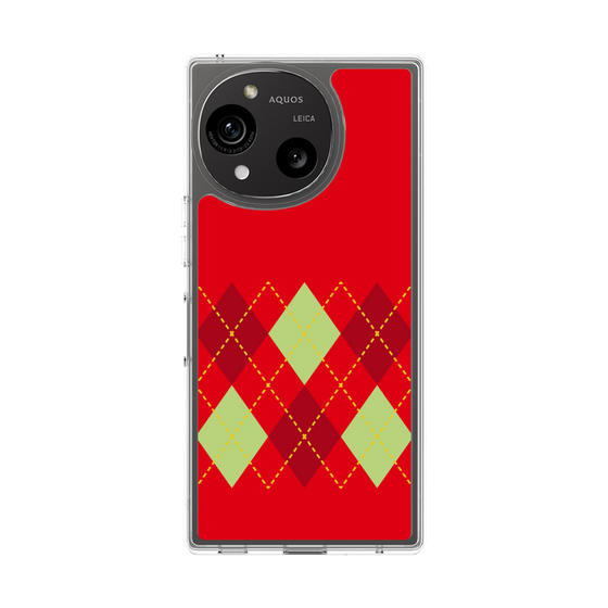 Slim Protection Case［ Nordic Argyle - Red ］
