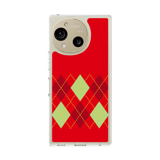 Slim Protection Case［ Nordic Argyle - Red ］