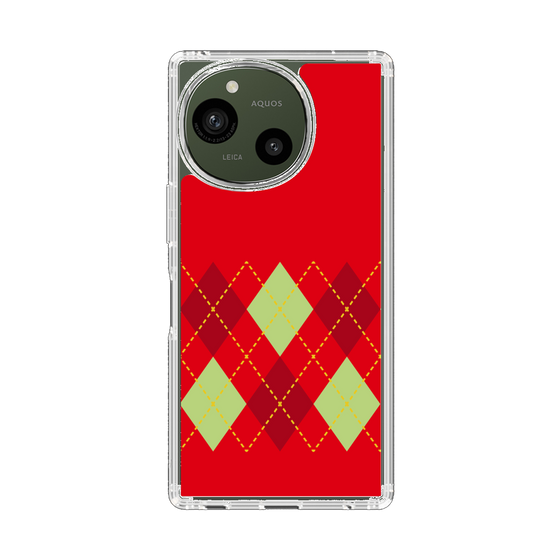 Slim Protection Case［ Nordic Argyle - Red ］