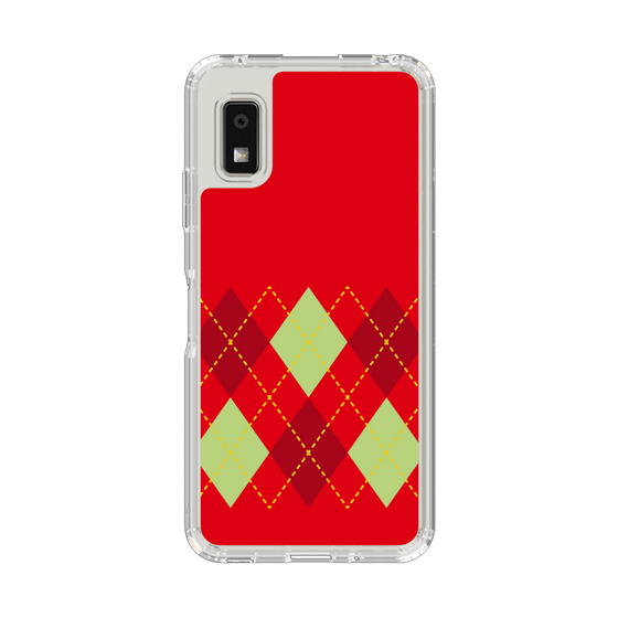 Slim Protection Case［ Nordic Argyle - Red ］