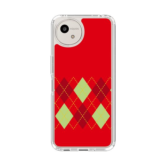 Slim Protection Case［ Nordic Argyle - Red ］