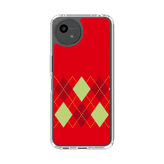 Slim Protection Case［ Nordic Argyle - Red ］