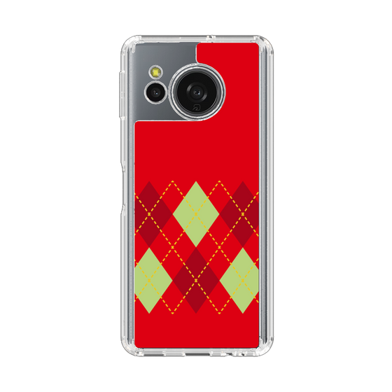 Slim Protection Case［ Nordic Argyle - Red ］