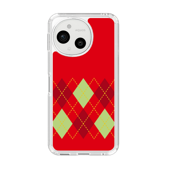 Slim Protection Case［ Nordic Argyle - Red ］
