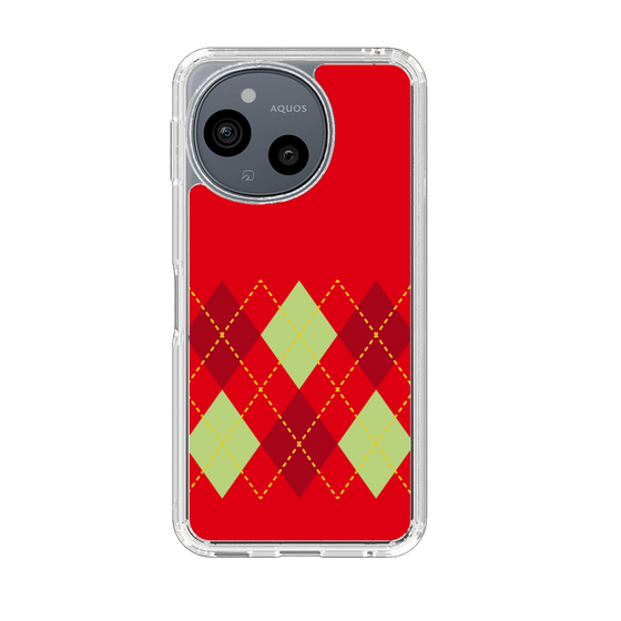 Slim Protection Case［ Nordic Argyle - Red ］