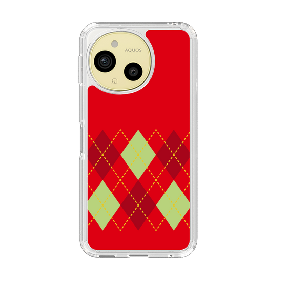Slim Protection Case［ Nordic Argyle - Red ］