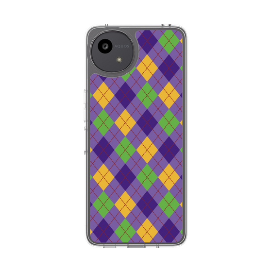 Slim Protection Case［ Argyle - Purple ］