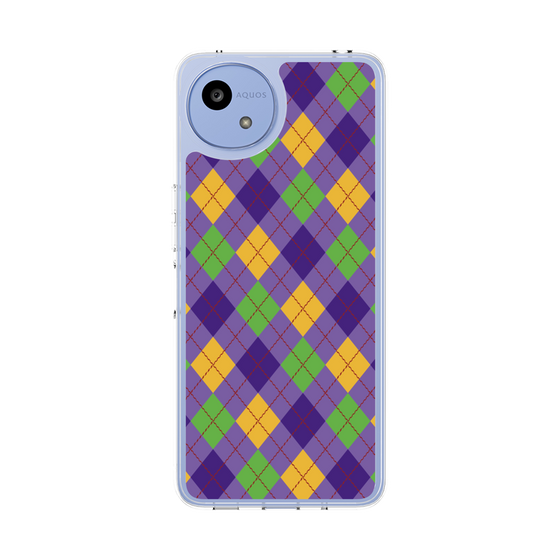 Slim Protection Case［ Argyle - Purple ］