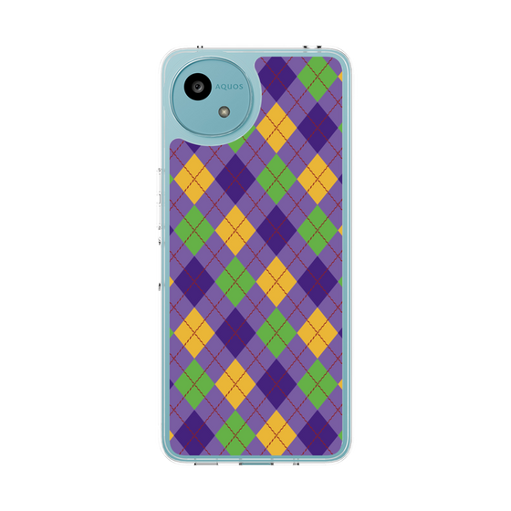 Slim Protection Case［ Argyle - Purple ］