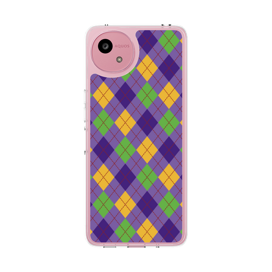 Slim Protection Case［ Argyle - Purple ］