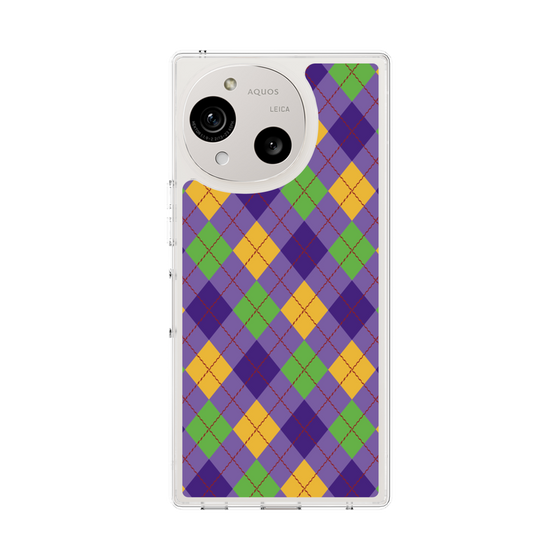 Slim Protection Case［ Argyle - Purple ］