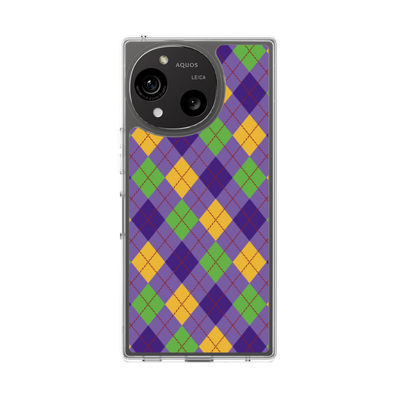 Slim Protection Case［ Argyle - Purple ］