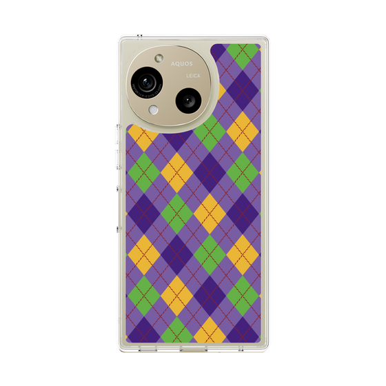 Slim Protection Case［ Argyle - Purple ］