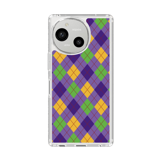 Slim Protection Case［ Argyle - Purple ］