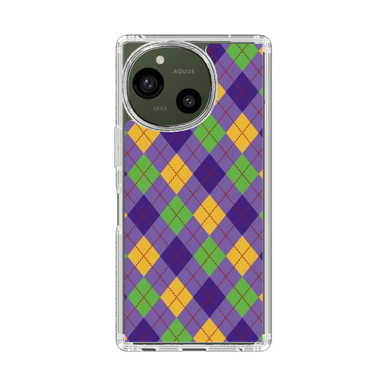 Slim Protection Case［ Argyle - Purple ］