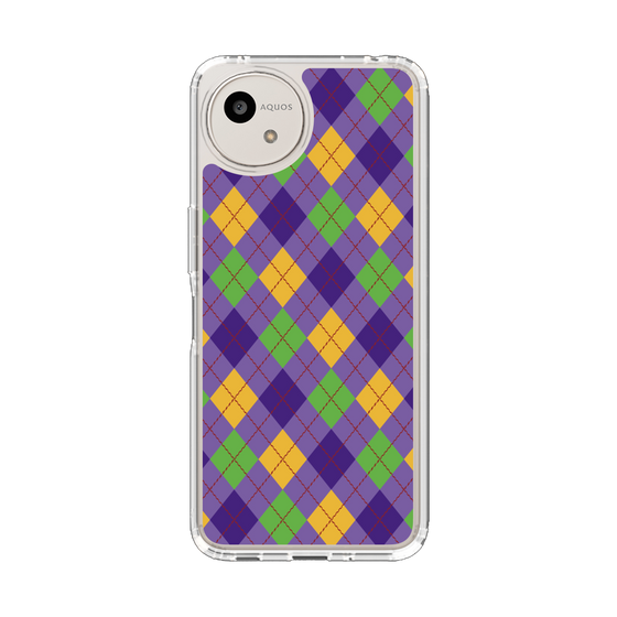 Slim Protection Case［ Argyle - Purple ］