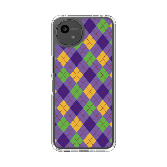 Slim Protection Case［ Argyle - Purple ］