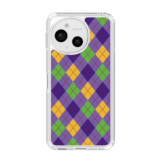 Slim Protection Case［ Argyle - Purple ］