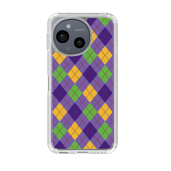 Slim Protection Case［ Argyle - Purple ］