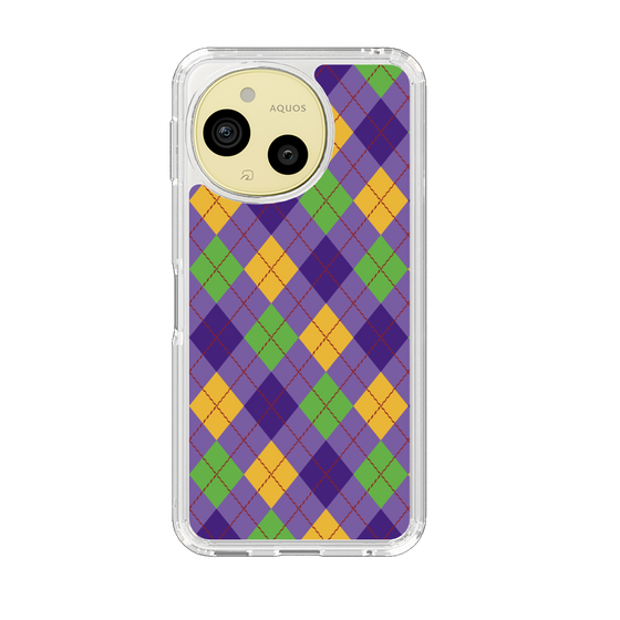 Slim Protection Case［ Argyle - Purple ］