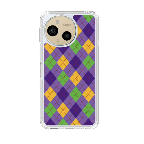 Slim Protection Case［ Argyle - Purple ］