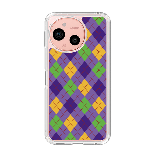 Slim Protection Case［ Argyle - Purple ］