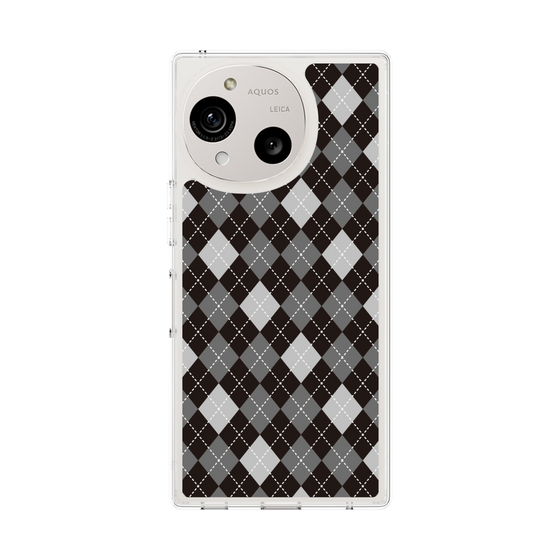 Slim Protection Case［ Argyle - Black ］