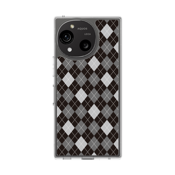 Slim Protection Case［ Argyle - Black ］