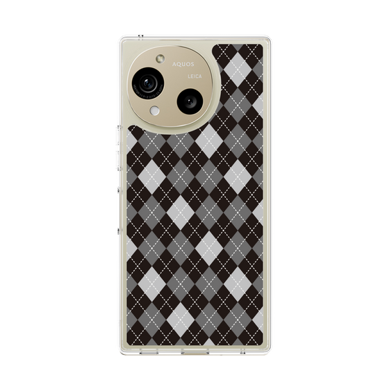 Slim Protection Case［ Argyle - Black ］
