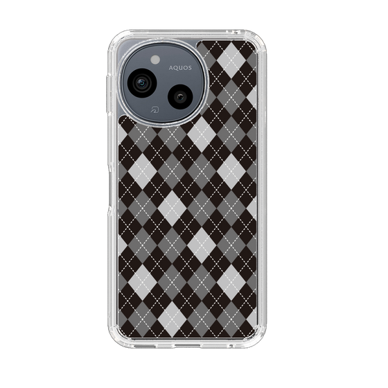 Slim Protection Case［ Argyle - Black ］