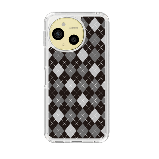 Slim Protection Case［ Argyle - Black ］