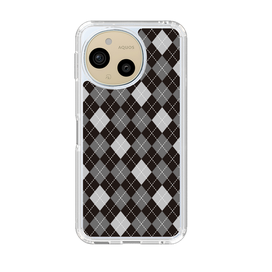 Slim Protection Case［ Argyle - Black ］