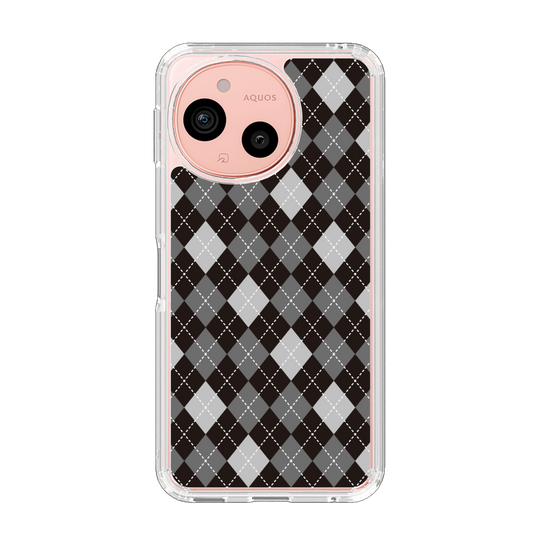 Slim Protection Case［ Argyle - Black ］