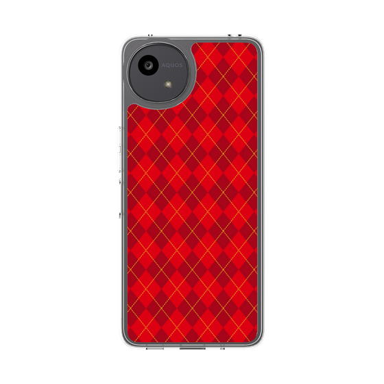 Slim Protection Case［ Argyle - Red ］