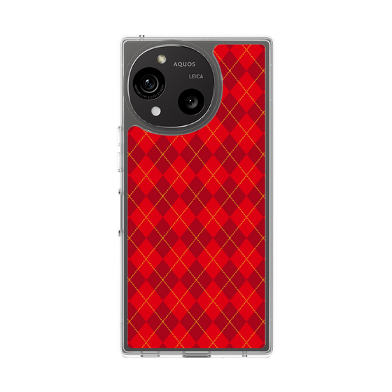 Slim Protection Case［ Argyle - Red ］