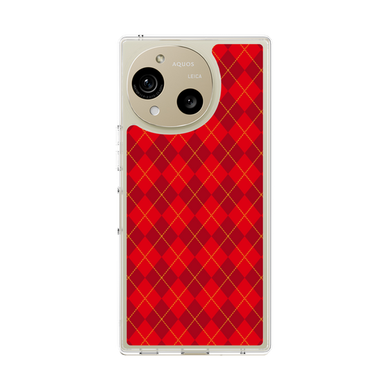 Slim Protection Case［ Argyle - Red ］